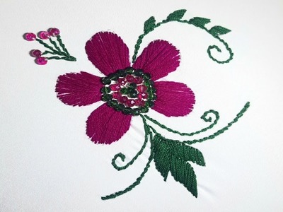 Flower hand embroidery designs | embroidery for beginners