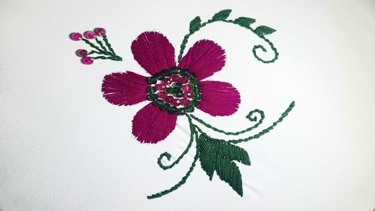Flower hand embroidery designs | embroidery for beginners
