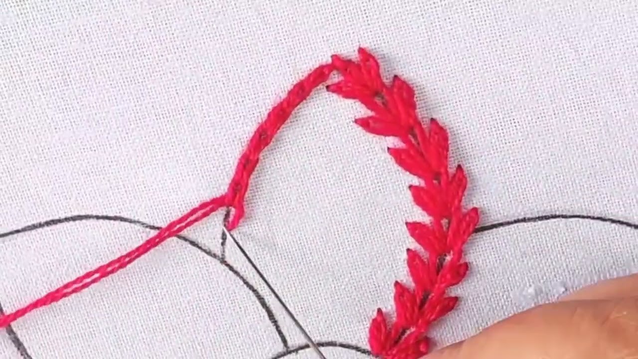 Flower hand embroidery with beautiful flower design | flower embroidery tutorial | lazy daisy stitch