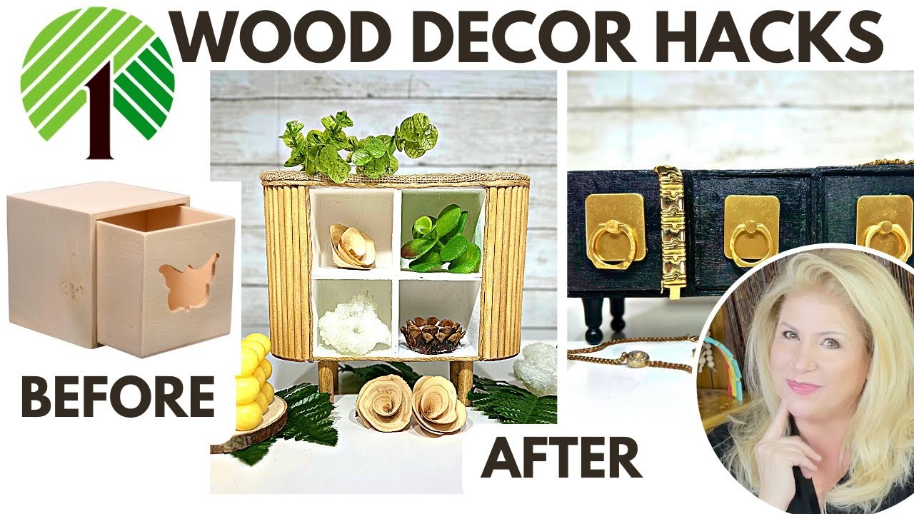 Genius Dollar Tree Wood Hacks & DIY’s- ???? Upgrade Your Home Decor with these Budget Friendly DIY’s!!