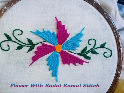 Hand embroidery Kadai Kamal stitch flower design ❤???? ❤