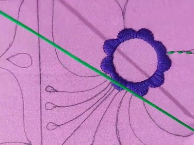 Hand embroidery nakshi kantha design draw & stitch tutorial,Nokshi katha selai,Kantha embroidery