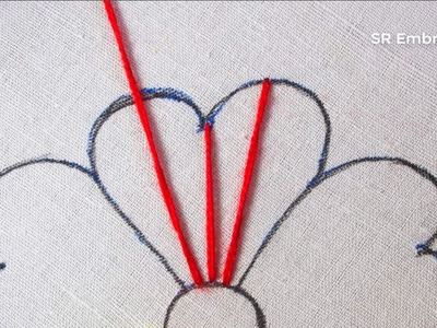 Hand Embroidery New Elegant Flower Design Super Gorgeous Flower Embroidery Needle Stitches Tutorial