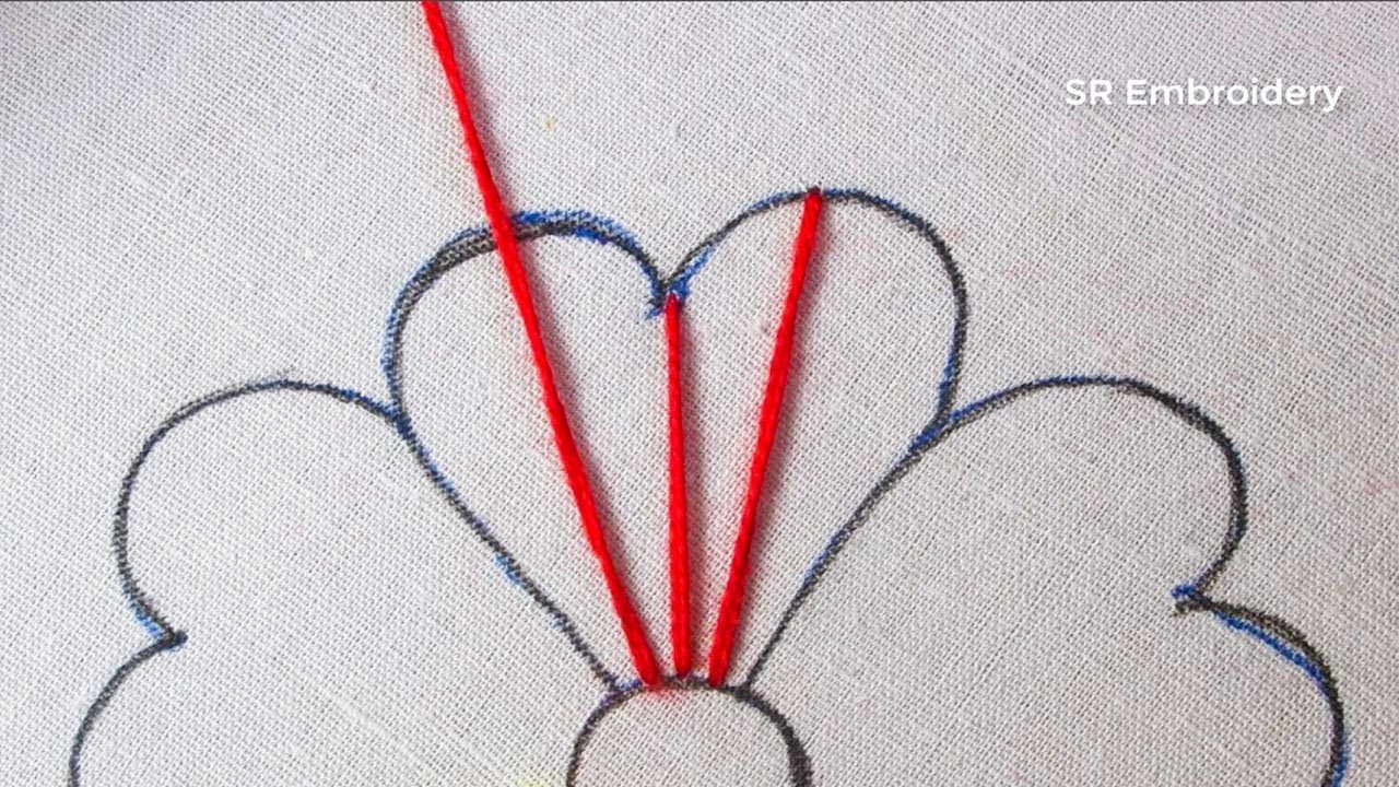 Hand Embroidery New Elegant Flower Design Super Gorgeous Flower Embroidery Needle Stitches Tutorial