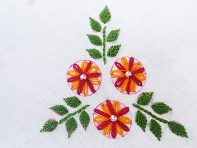 Hand Embroidery: Simple Floral Bunch tutorial for beginners