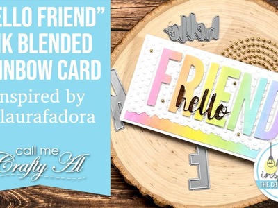 Hello Friend Ink Blended Card | Oh So Inspired Collaboration February 2023 #OSICFeb2023