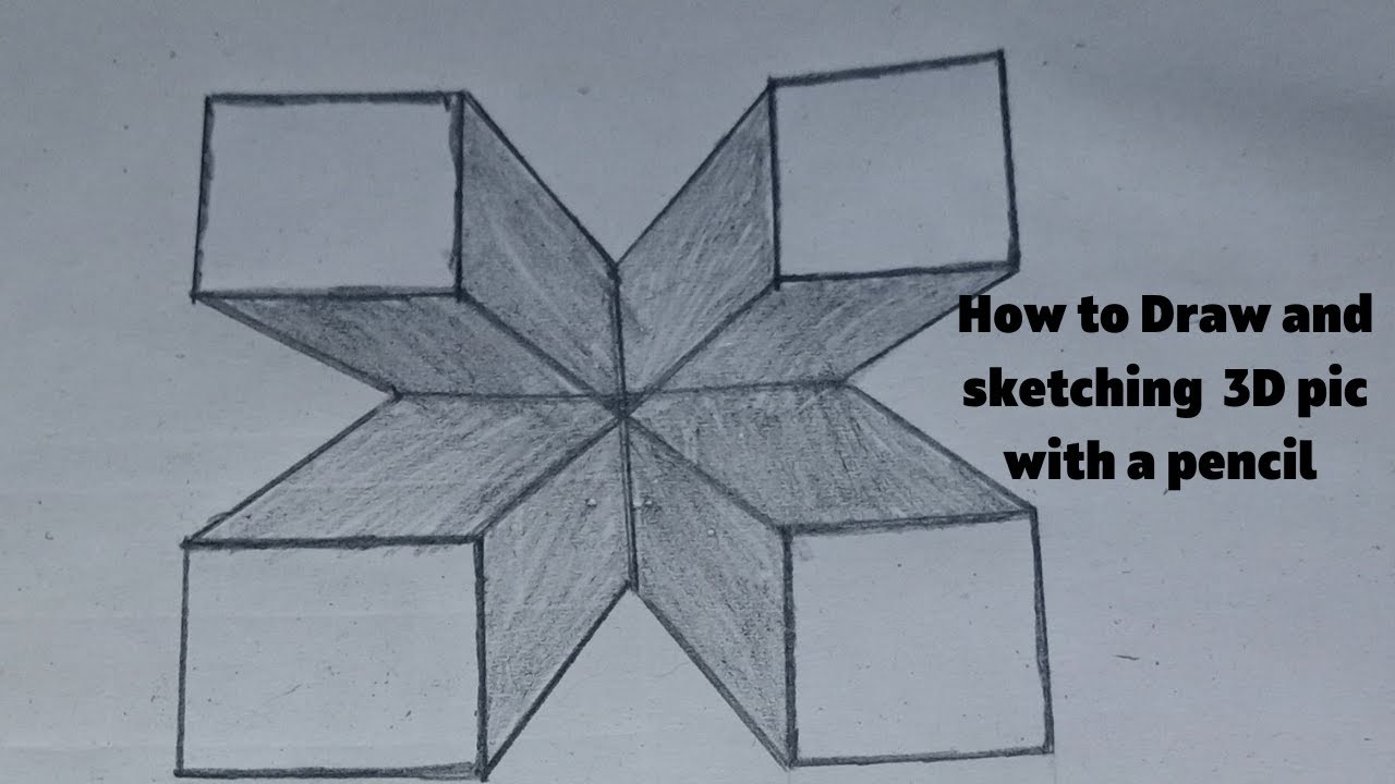 How to Draw a 3D pic with by only using Pencil.