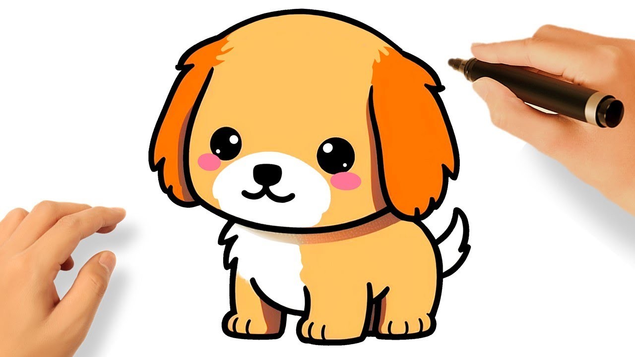 HOW TO DRAW A PUPPY DOG KAWAII EASY ????