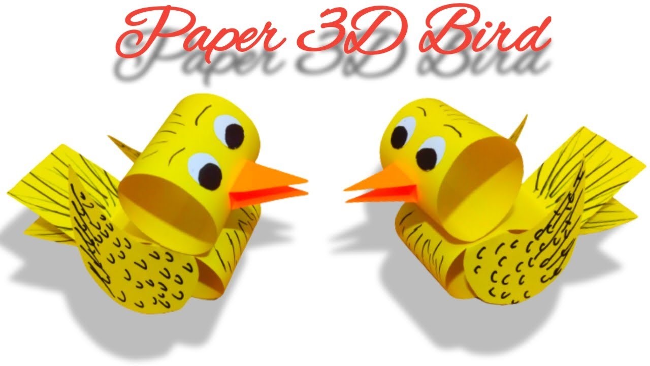 How to make 3D paper bird | origami bird