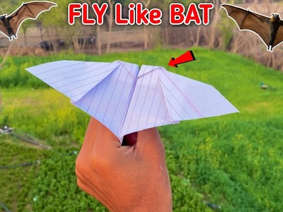 How to make a paper plane fly like a bat | flying paper plane like bat | Notebook paper flying bat