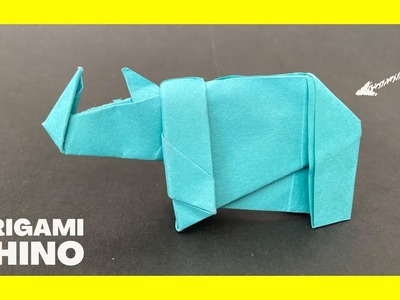 How to Make a Paper Rhino | Easy Origami Rhino
