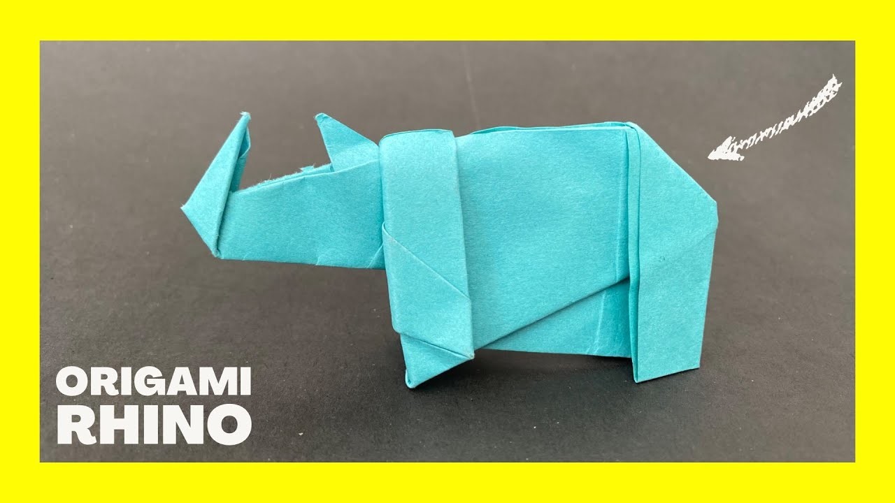 How to Make a Paper Rhino | Easy Origami Rhino