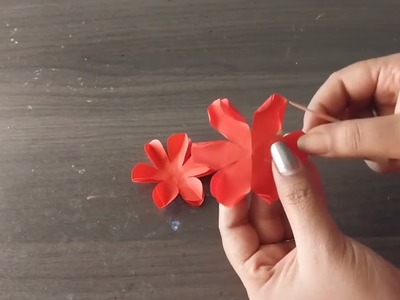 How to make awesome and easy paper rose.Paper cutting rose making.DIY paper rose @Suriartandcrafts