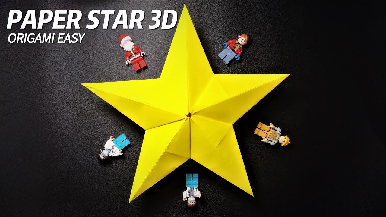 How to Make Origami 3D Star for Decoration | Origami Paper Star