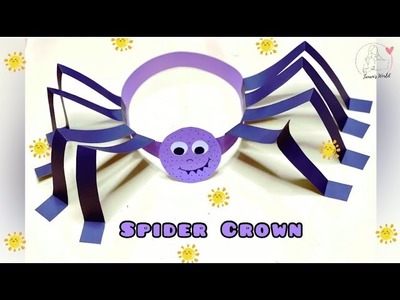 How To Make Paper Spider Crown.Easy Crafts.Step-By-Step Tutorials.Nursery Craft Ideas- Tanam's World