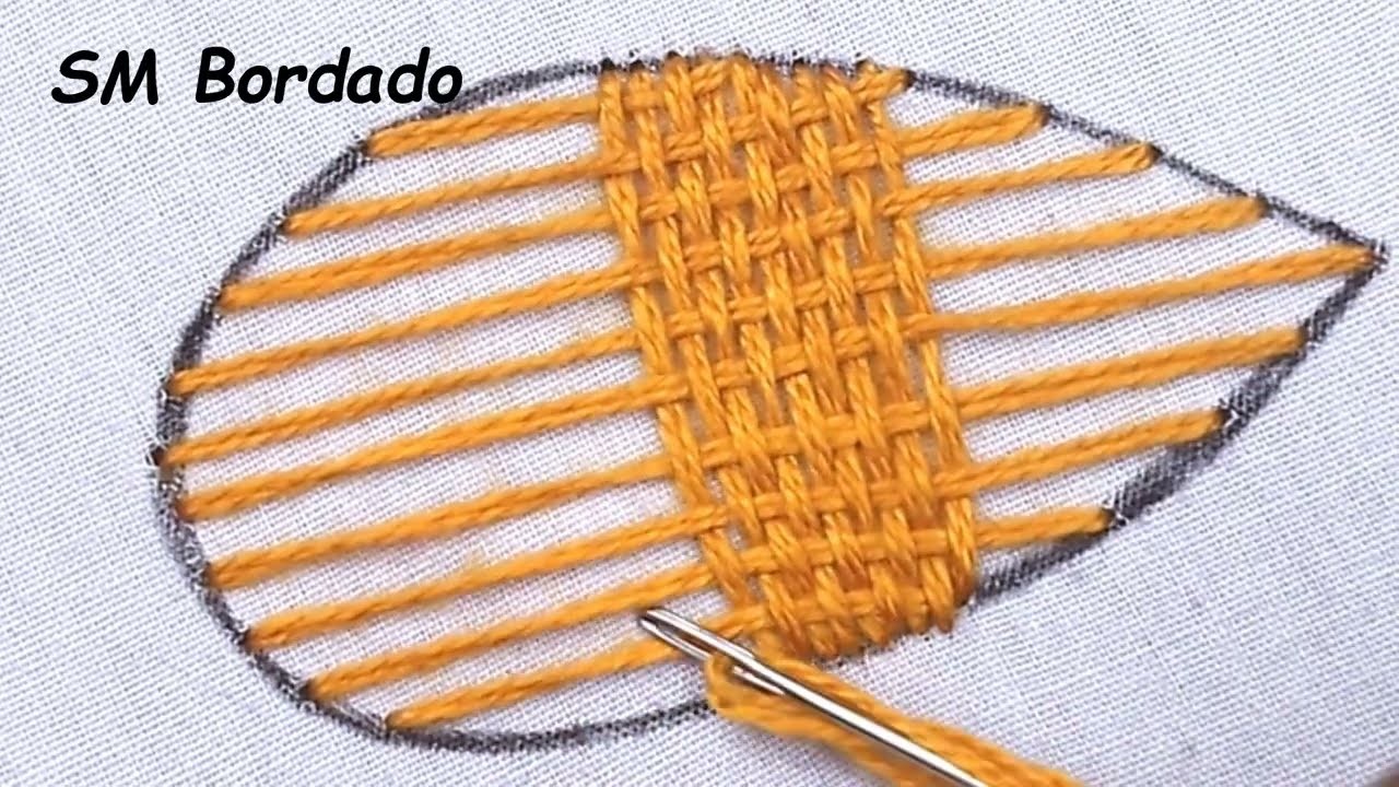 Leaf embroidery design | Beautiful leaf tutorial | Hand Embroidery Leaf Design