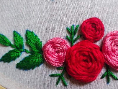 Leaf ???? embroidery tutorial. Hand embroidery begging.