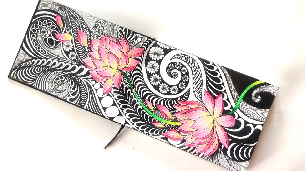 Lotus zentangle art || Zentangle || Doodle art || Zendoodle