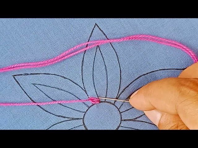Magical Fantastic flower hand embroidery tutorial ,basic flower design #needlepoint bullion knot