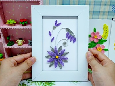 Making charming purple borage flowers from quilling is super simple | Art of Quilling Flowers