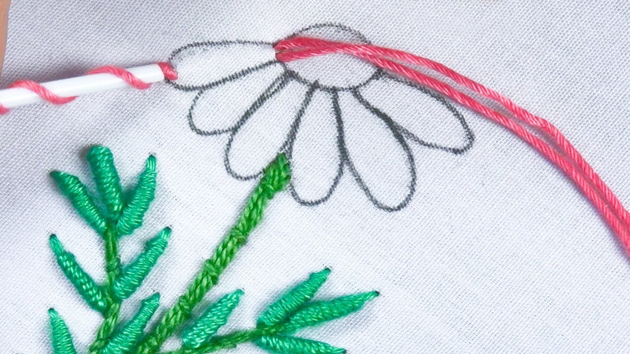 New Hand Embroidery Master Mind Needle Work With Bullion Stitch Variation Flower Design