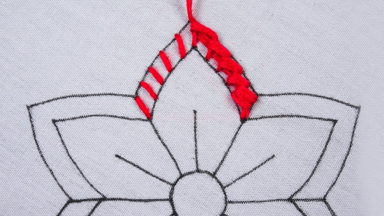 New Hand Embroidery surprising flower design with new needle knitting work easy following tutorial
