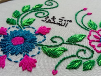 New nokshi katha design hand embroidery tutorial for beginners.easy nokshi katha stitch embroidery