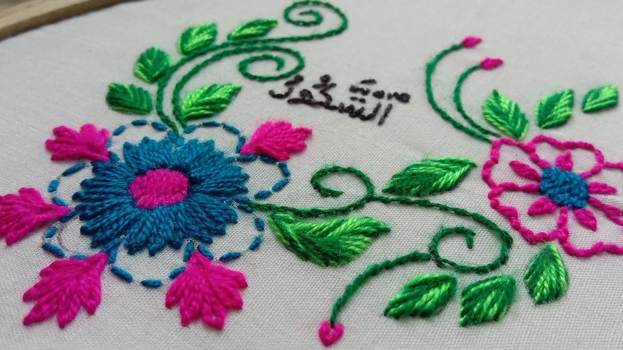 New nokshi katha design hand embroidery tutorial for beginners.easy nokshi katha stitch embroidery