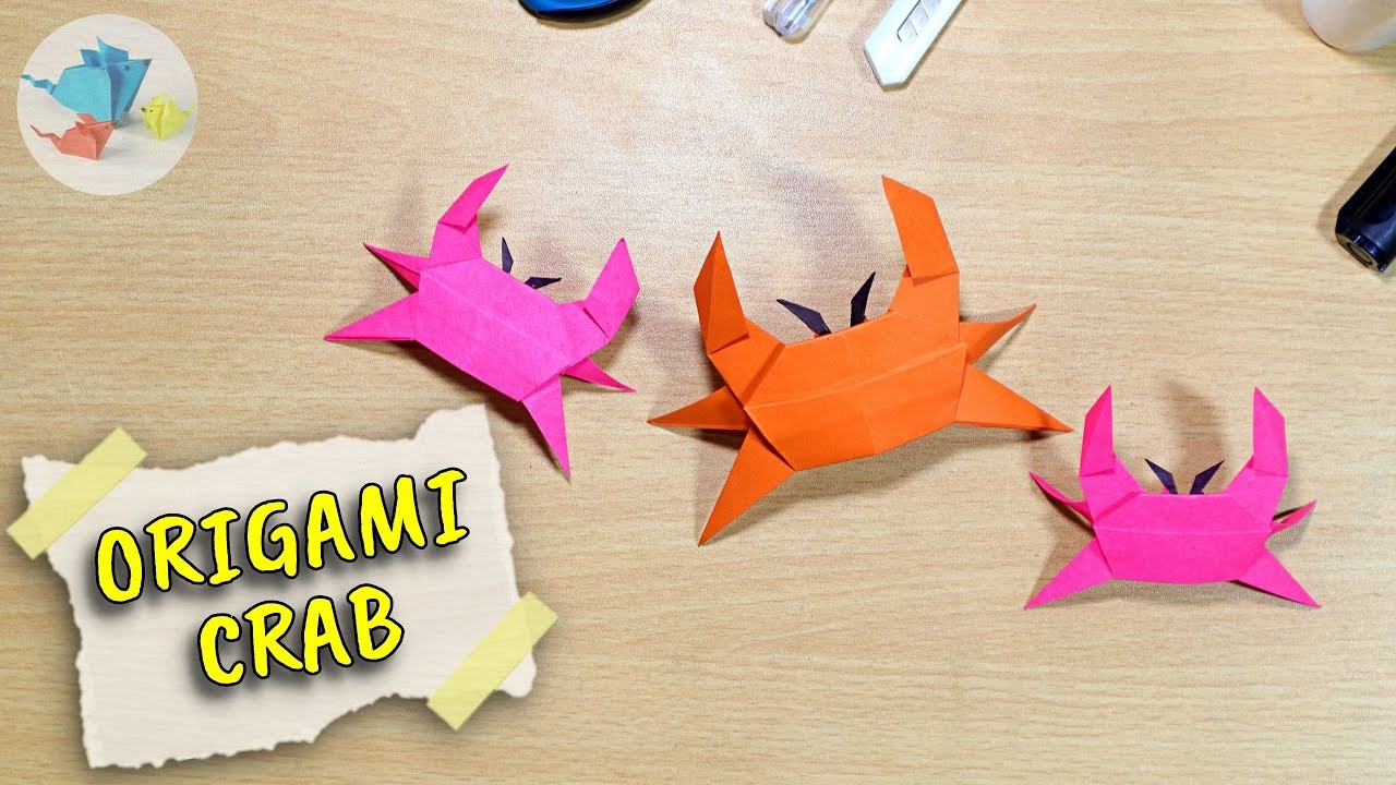 Origami crab tutorial | easy origami crab | paper crab