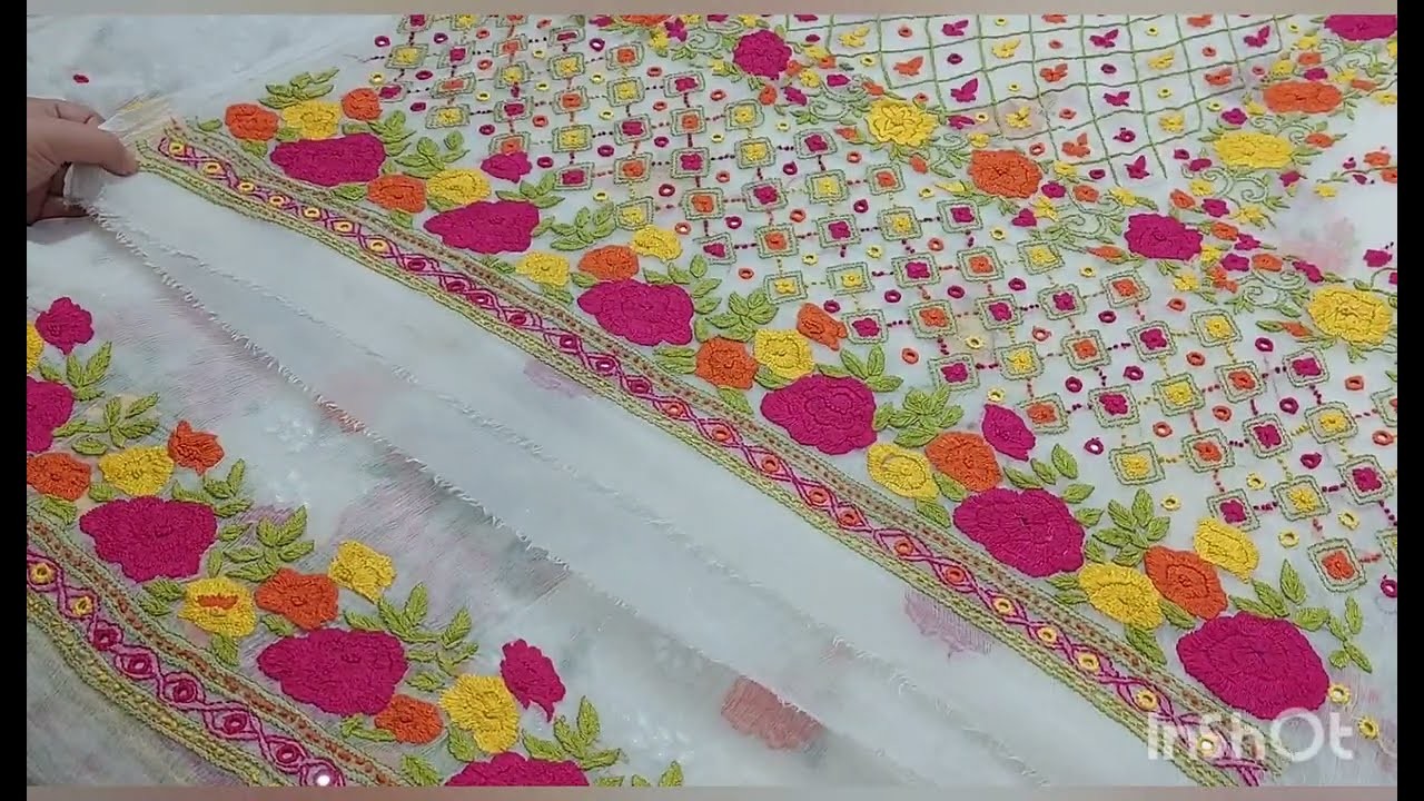 Pure hand embroidered collection order on whats app 00923086642270,subscribe this channle