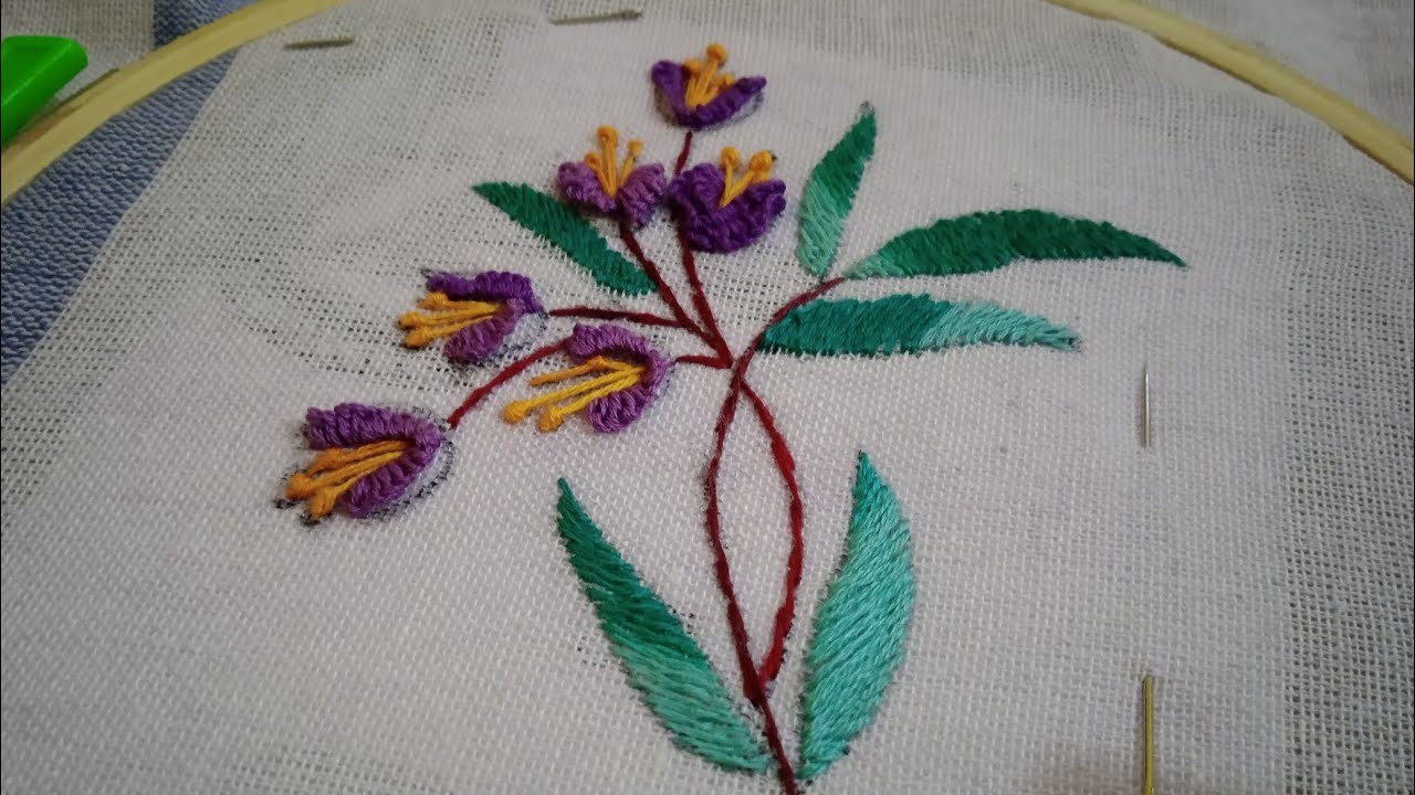 Simply flower embroidery hand designs|daily hand embroidery#handcrafts#designing#flowers