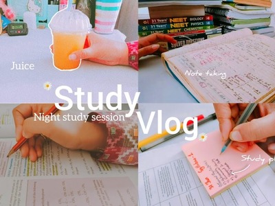 Study vlog ????️| Night study session | study planner, lofi chill music, neet 2023 | Yakeen 2.0 |