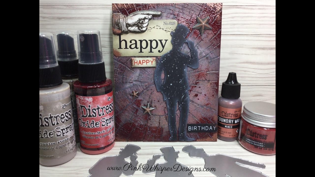 Tim Holtz Mixed Media Gentlemen - Part 1 (Texture Fades, Embossing Glaze, Foundry Wax and more!)