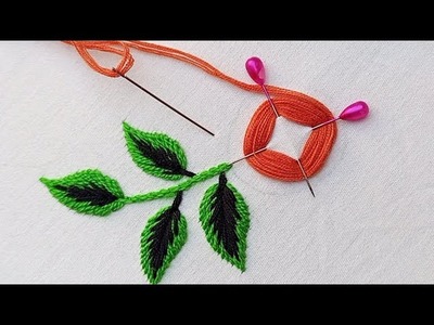 Unique 3D Hand Embroidery Flower Tutroial For New Beginners.Hand Embroidery.Hand Work.Flower Design