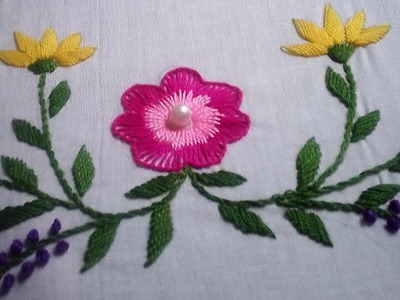 Very easy hand embroidery tutorial stitch for dress ideas. 