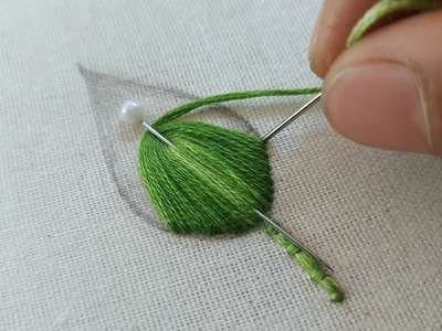 Very pretty leaf design|hand embroidery|embroidery