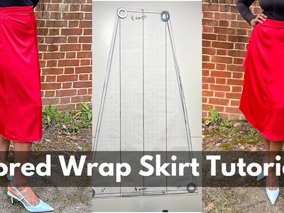 Wrap Skirt Tutorial || DIY Gored wrap skirt