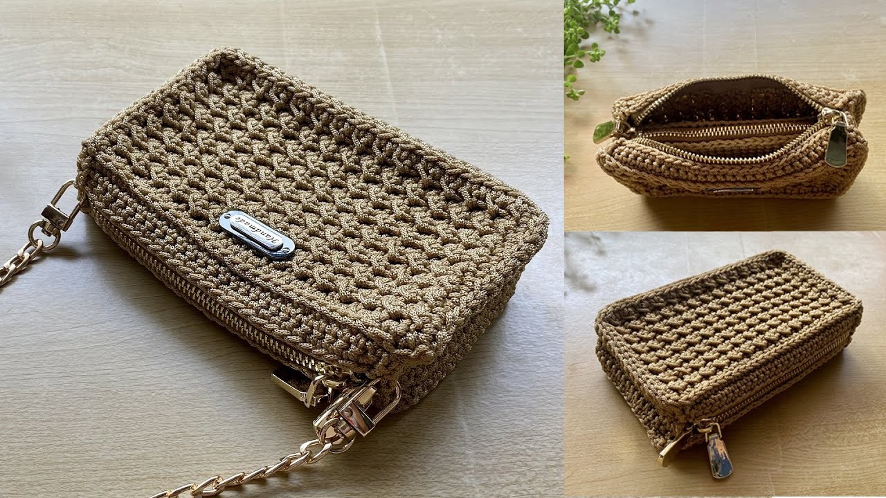 3 in 1 Crochet EASY Phone Bag Tutorial | Crochet Coins Purse with Zipper ???? Step By Step ????