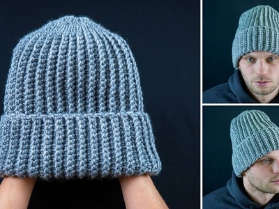 A simple crochet men’s hat - a tutorial for beginners!