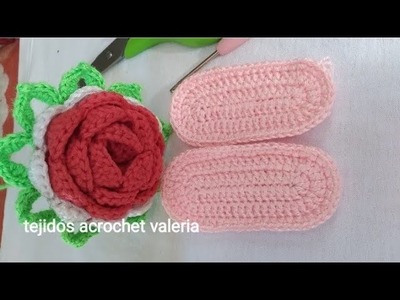 Base para zapatitos o escarpinsito de bebé 0a3 meses tejidos a crochet zapatitos de osito parte 1