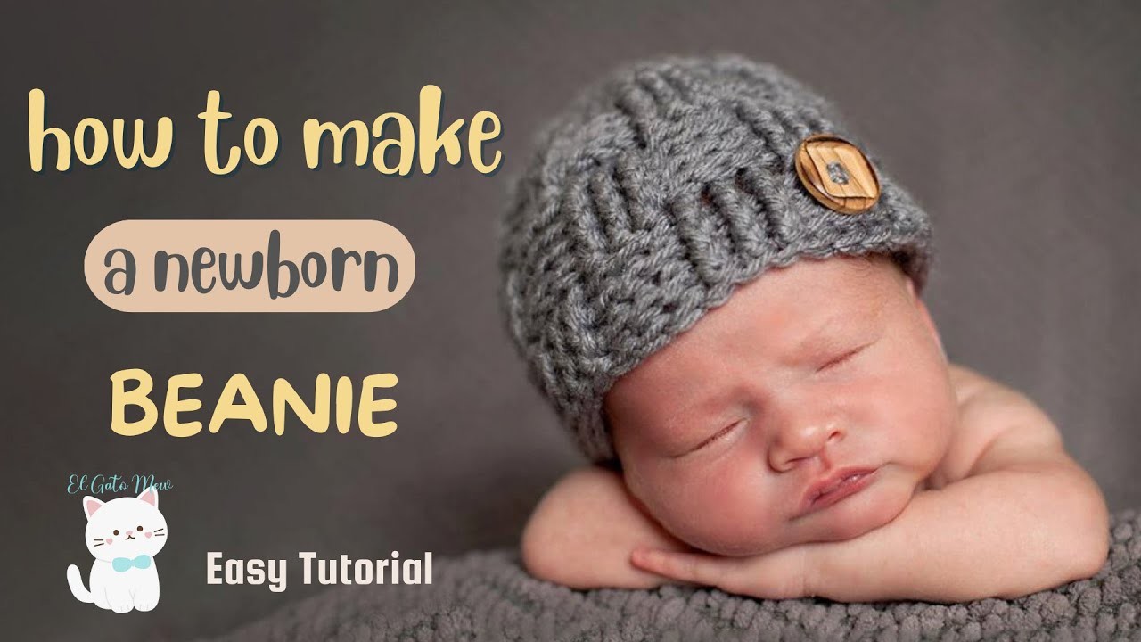 Como tejer gorro a crochet para recien nacido, How to crochet a Newborn hat tutorial, knitting a hat