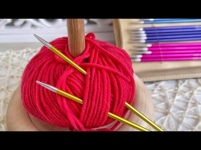 Cool. Knitting pattern 1 loop 2 rows. Easy knit Stitch Patterns for Beginners. knitting step by step