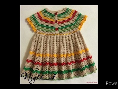 Crochet baby froke design