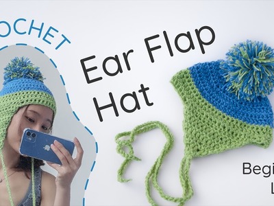 Crochet Ear Flap Hat - In-depth Tutorial for Beginner