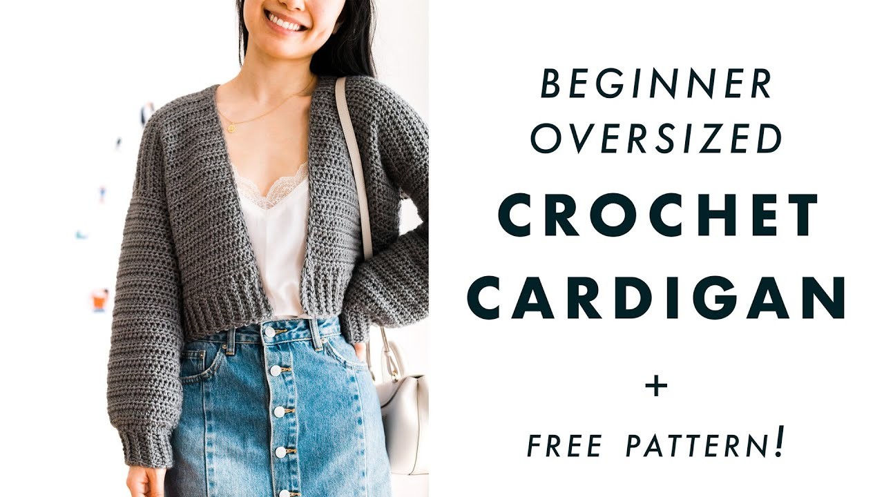 Crochet Easy Oversized Crop Cardigan. Free Pattern + Tutorial. For The Frills