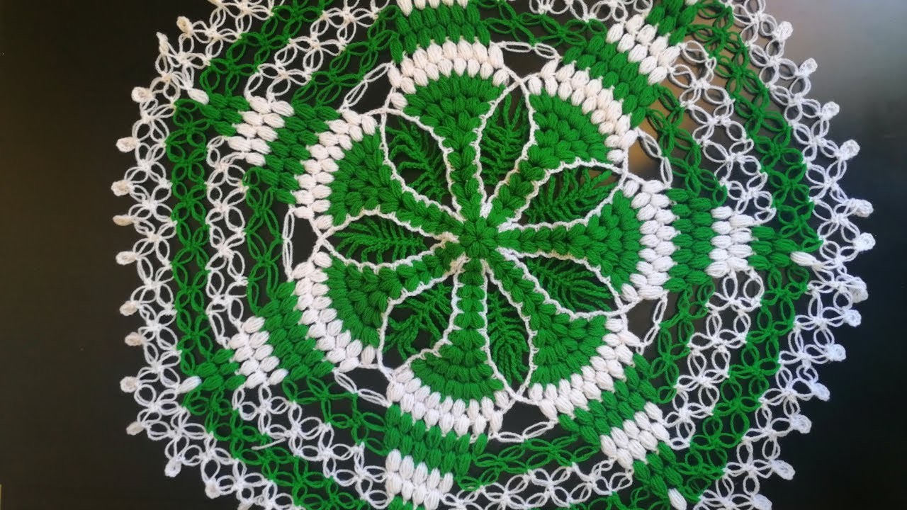 Crochet Table Mat.  Crochet Thalposh. Round Table Mat (Step by Step)