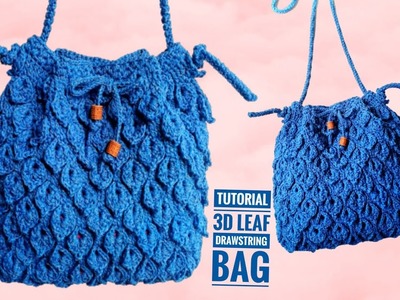 Crochet || Wow Incredible 3d Leaf Crochet Bag || Subtitles Available