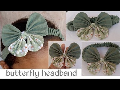 DIY ???? EASY WAY TO MAKE A BUTTERFLY HEADBAND ???????? SEWING TUTORIAL || PATCHWORK || ICUT DIY