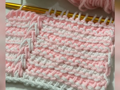 Eye catching tunisian crochet pattern #blanketpattern #çokgüzel #tutorialforbeginner