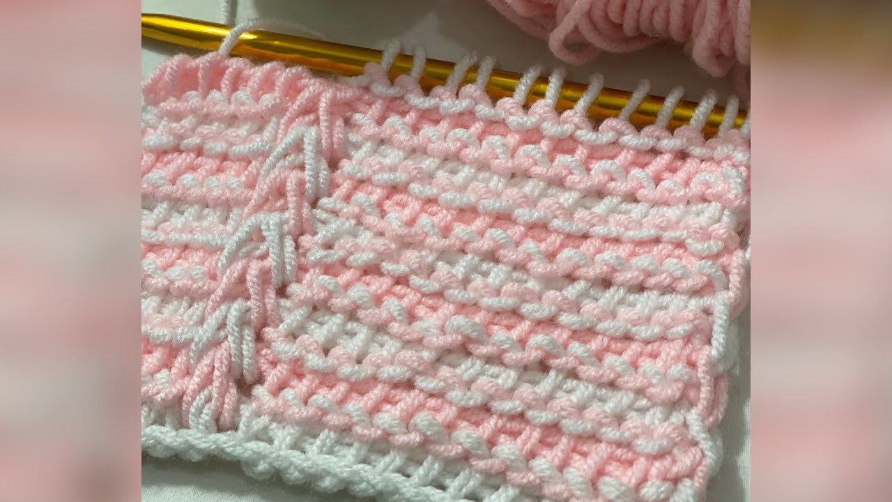 Eye catching tunisian crochet pattern #blanketpattern #çokgüzel #tutorialforbeginner